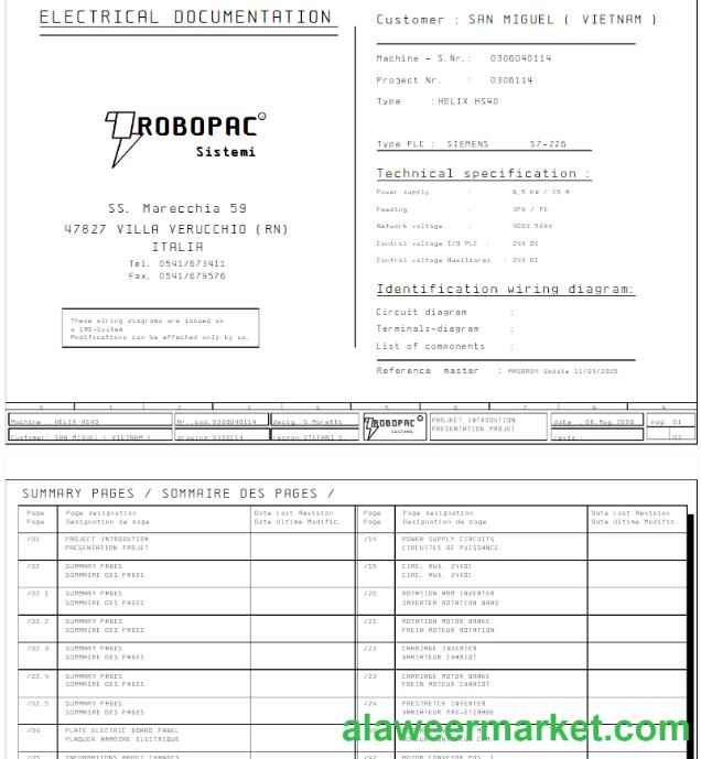 ITALY ROPOBAC SYSTEMI utility bill Word and PDF template